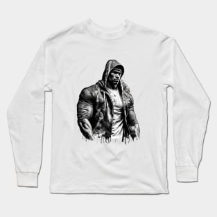 Nipsey Retro Black and White Long Sleeve T-Shirt